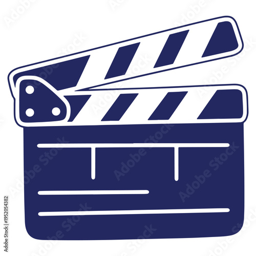 Movie clapperboard vector illustration cinematic slate film making isolated on white background film production for online marketing and advertising