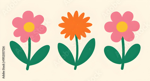 abstract spring flowers vector icon illustration isolated on white background design, modern abstract floral icon with colorful spring flowers design concept, abstract flower illustration icon for dec