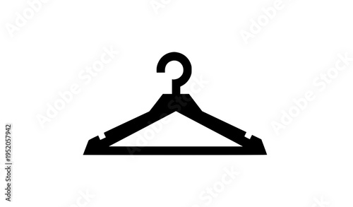 Clothes hanger silhouette fashion icon vector illustration