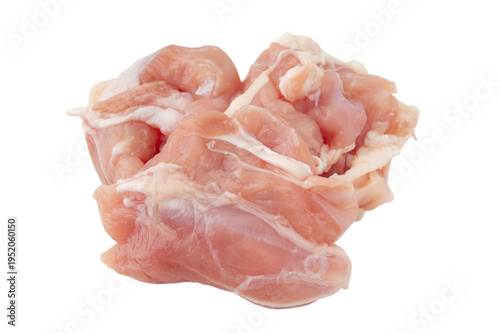 透明背景（png）にカットした生の鶏もも肉