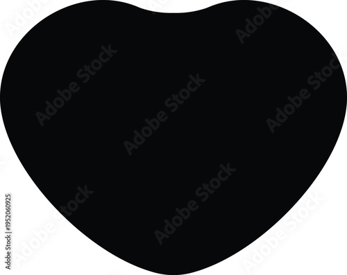 heart shape black flat prefect geometric silhouette