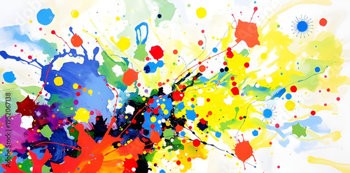 paint, splash, splashes, splatter, color, colorful, vibrant, bright, abstract, art, background, white, wall, surface, texture, brush, stroke, drip, drops, liquid, ink, pigment, dye, creative, artistic
