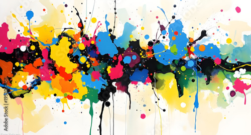 paint, splash, splashes, splatter, color, colorful, vibrant, bright, abstract, art, background, white, wall, surface, texture, brush, stroke, drip, drops, liquid, ink, pigment, dye, creative, artistic
