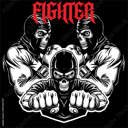 A vector of logo boxing fighter 