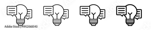 Advice Icon Set Different Style Collection