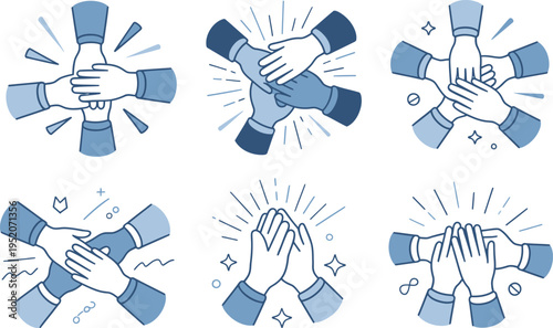 Diverse Hands Unite: A Collection of Teamwork and Collaboration