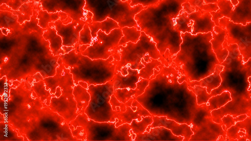 Red Electric Plasma Texture Background, Abstract Lightning Energy Pattern with Glowing Veins, Futuristic Power Effect for Sci Fi Design, Game Background, VFX and Digital Art