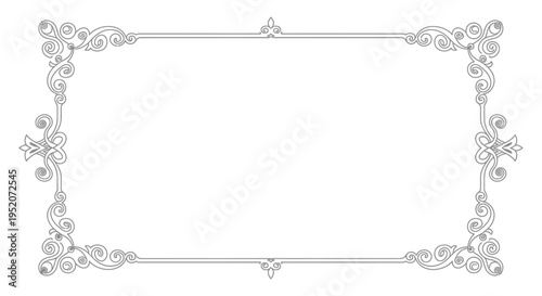 Ornate Metallic Frame Border Design.