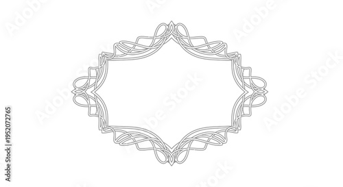 Intricate Ornate Floral Frame Design.