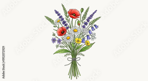 Colorful bouquet of fresh flowers.