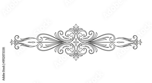 Intricate Metalwork Ornate Design Element.