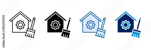 Room Service Icon Set Multiple Style Collection