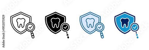 Dental Insurance Icon Set Multiple Style Collection