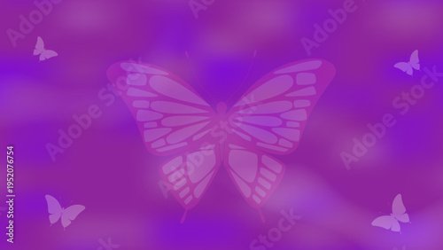 ミステリアスな蝶々の紫背景