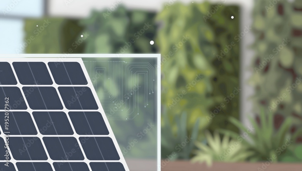 Fototapeta premium Solar Panel Technology with Integrated Circuitry