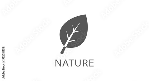Leaf Icon Nature Symbol Graphic.