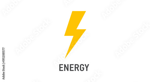 Yellow lightning bolt energy symbol.