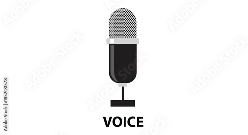 Black Microphone on a Stand.