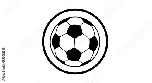 Black and white soccer ball icon.