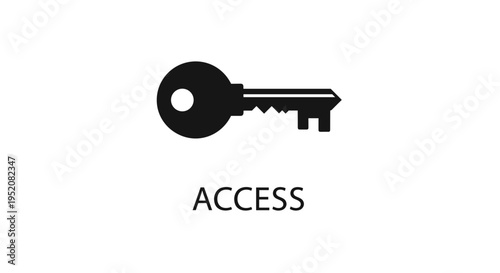 Black key icon for access control.