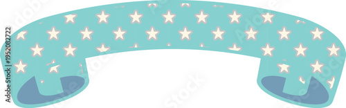 Ribbon Frame -5- Star - mint green