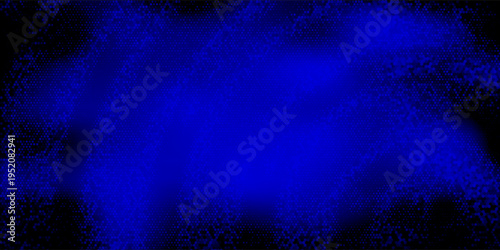Blue glowing hexagon texture. Abstract neon hexagonal grid wallpaper. Navy honeycomb pattern backdrop. Vector modern technology, business, science, healthcare, medicine, presentation design background