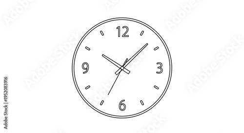 Analog clock with hour and minute hands.