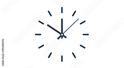 Clock face with black hands.