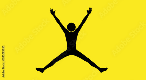 Person jumping in the air happily 1.