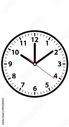 Analog clock with black hands 3.