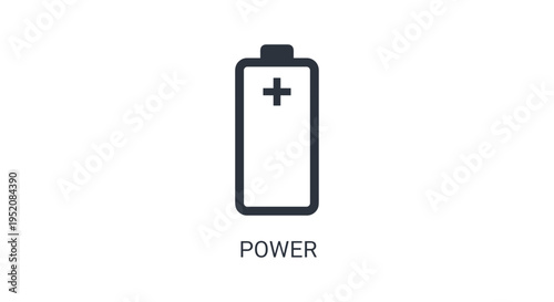 Battery power symbol icon energy.