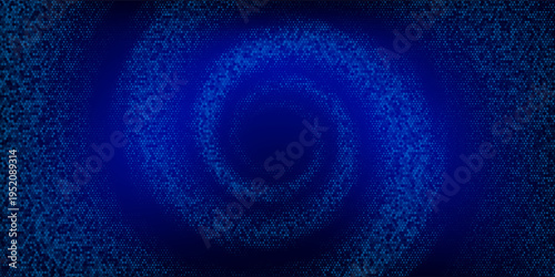Blue glowing hexagon texture. Abstract neon hexagonal grid wallpaper. Navy honeycomb pattern backdrop. Vector modern technology, business, science, healthcare, medicine, presentation design background