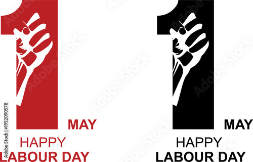May 1st Happy Labour Day Number One Graphic Design