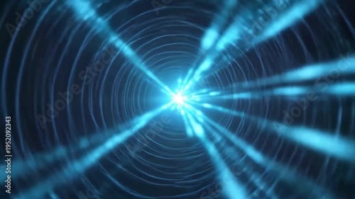 Abstract glowing lines forming a tunnel effect with a bright center