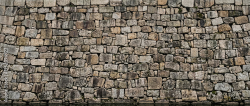 Japanese Castle Stone Wall Texture, Ishigaki Masonry Background