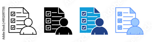 Survey icon set multiple style collection