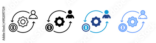 Conversion icon set multiple style collection