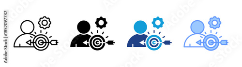 Target icon set multiple style collection