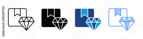 Value Proposition icon set multiple style collection