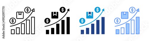 Sales icon set multiple style collection