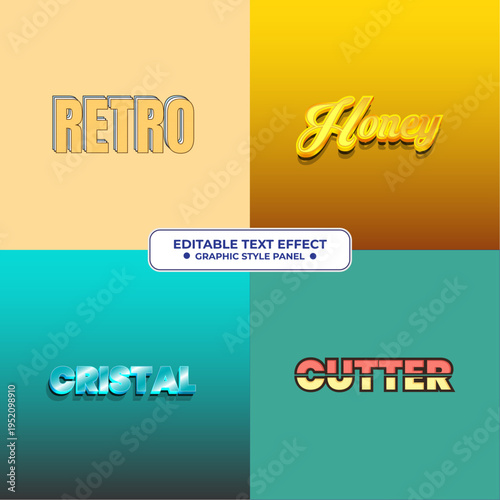 Vibrant Set of Editable Text Effects for Dynamic Graphic Design
