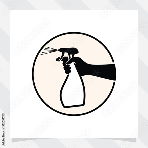 hand holding a can of insect repellent spray vector illustration.