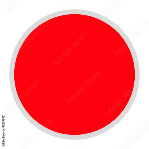 Free Download red circle icon, minimal geometric shape, bold round symbol, simple abstract design, modern graphic element - GFXLoad