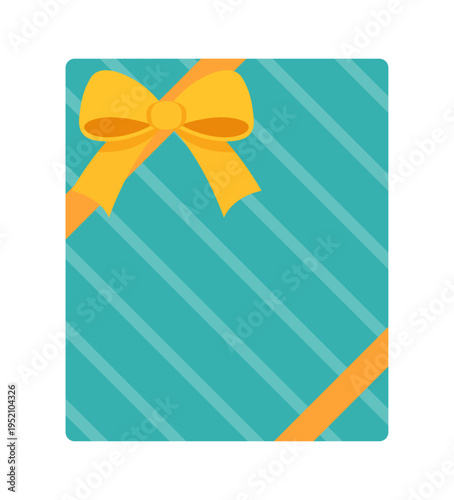 誕生日プレゼントボックスのイラスト リボン付きギフト素材