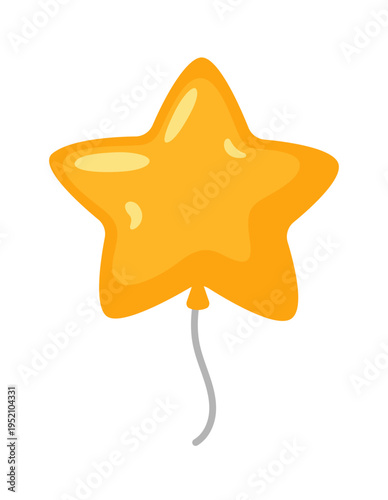 星型バルーンのイラスト 誕生日パーティー装飾素材