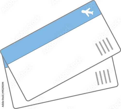 Airplane Ticket Illustration / 비행기 티켓