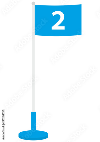 二位の旗のイラスト