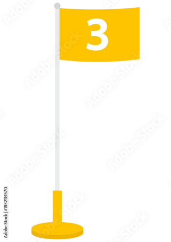 三位の旗のイラスト