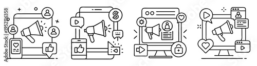 Digital marketing strategy involving online communication channels and customer engagement