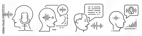 Conceptual Illustration of Speech Recognition, Voice Analytics, and Natural Language Processing
